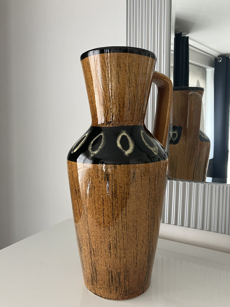 Vase Scheurich Europ Linie en céramique émaillée avec anse